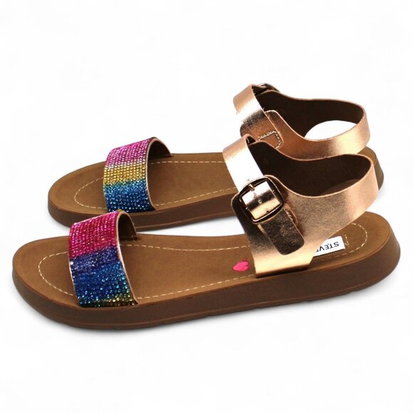 Steve Madden Girls Jprobler Metallic Strap Sandals - Picture 6 of 8